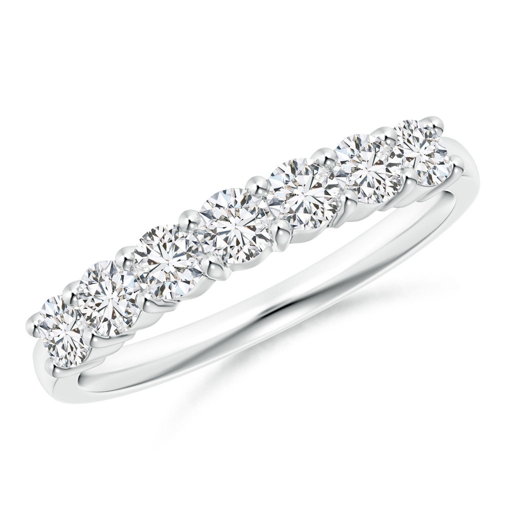 3mm HSI2 Half Eternity Seven Stone Diamond Wedding Band in P950 Platinum