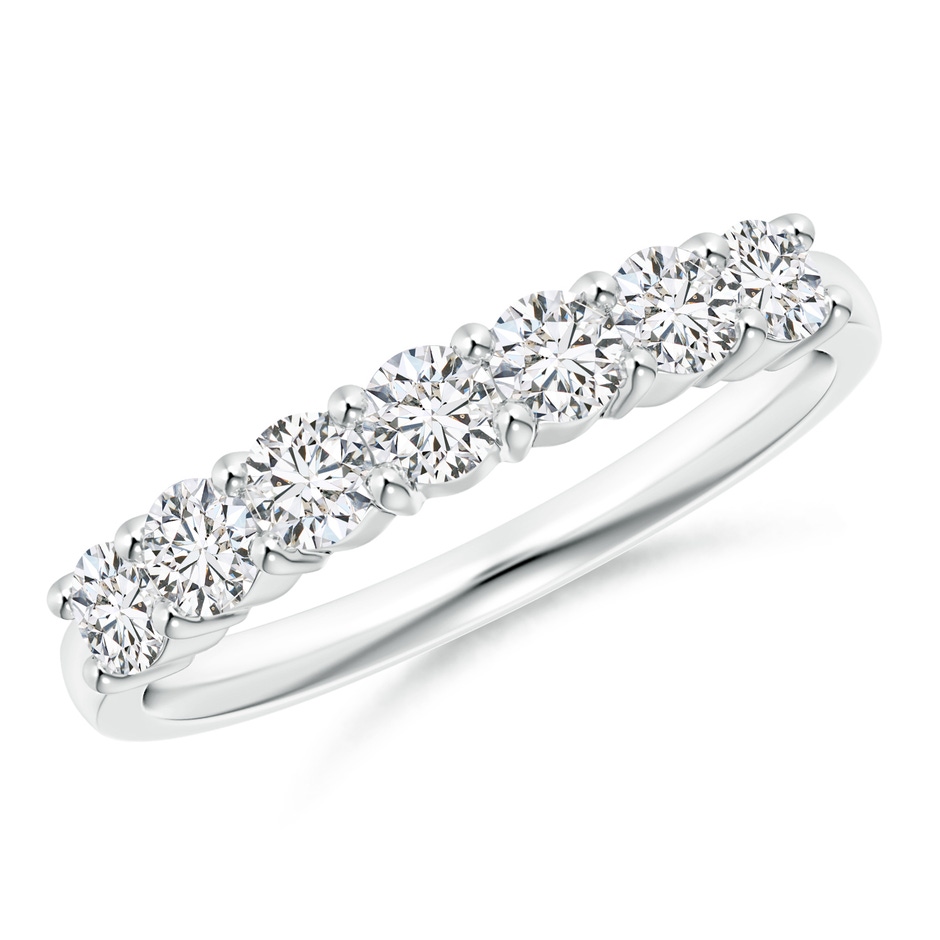 3mm HSI2 Half Eternity Seven Stone Diamond Wedding Band in P950 Platinum 