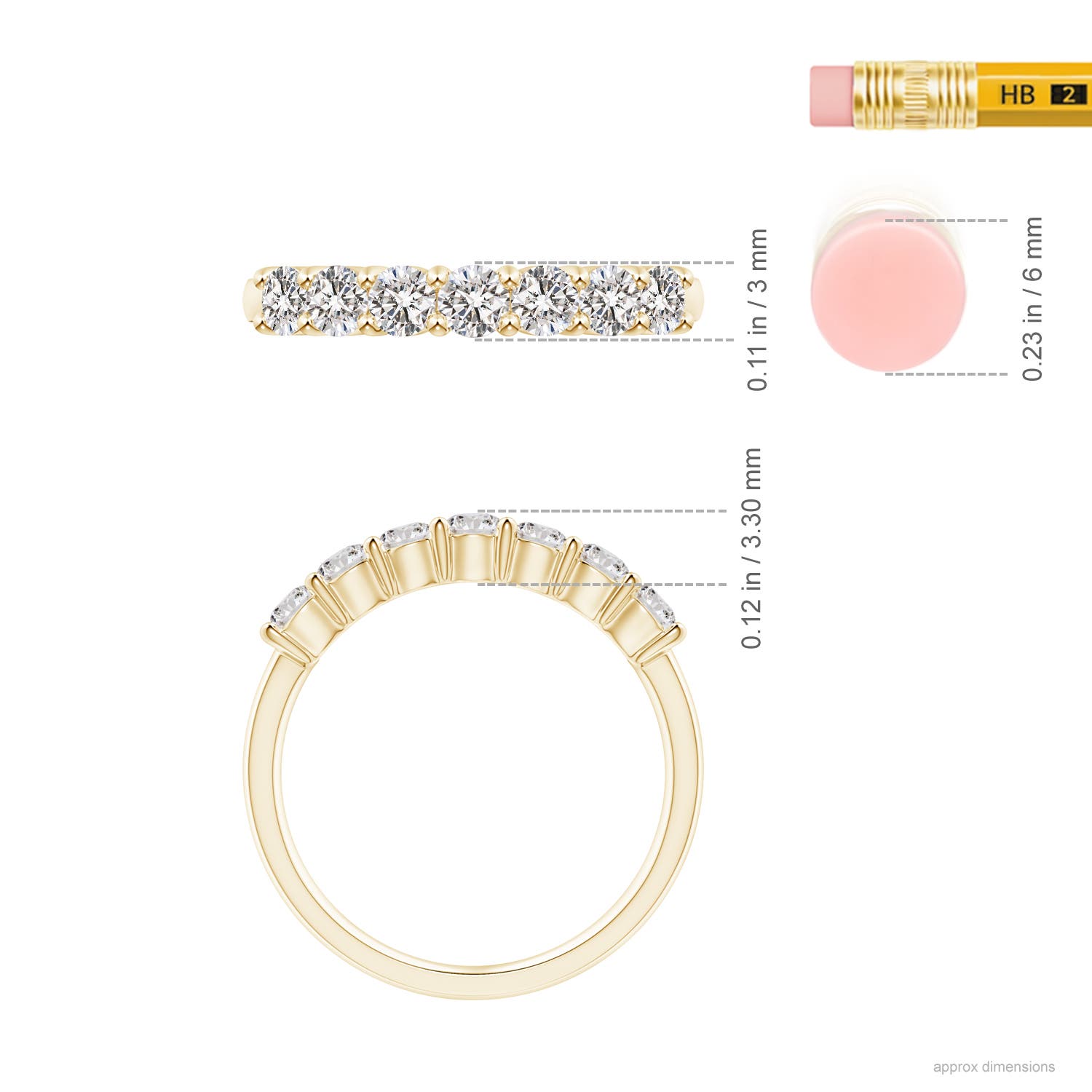 I-J, I1-I2 / 0.74 CT / 14 KT Yellow Gold