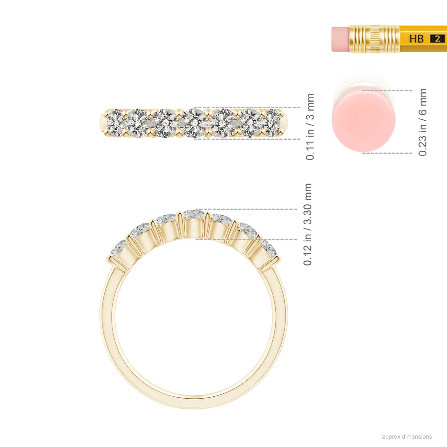 K, I3 / 0.74 CT / 14 KT Yellow Gold