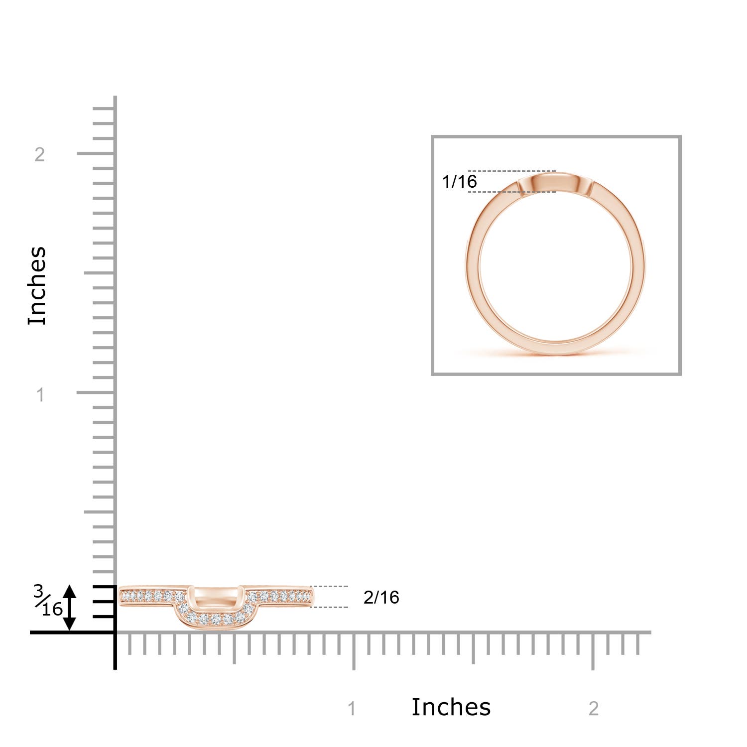 G-H VS / 0.14 CT / 14 KT Rose Gold