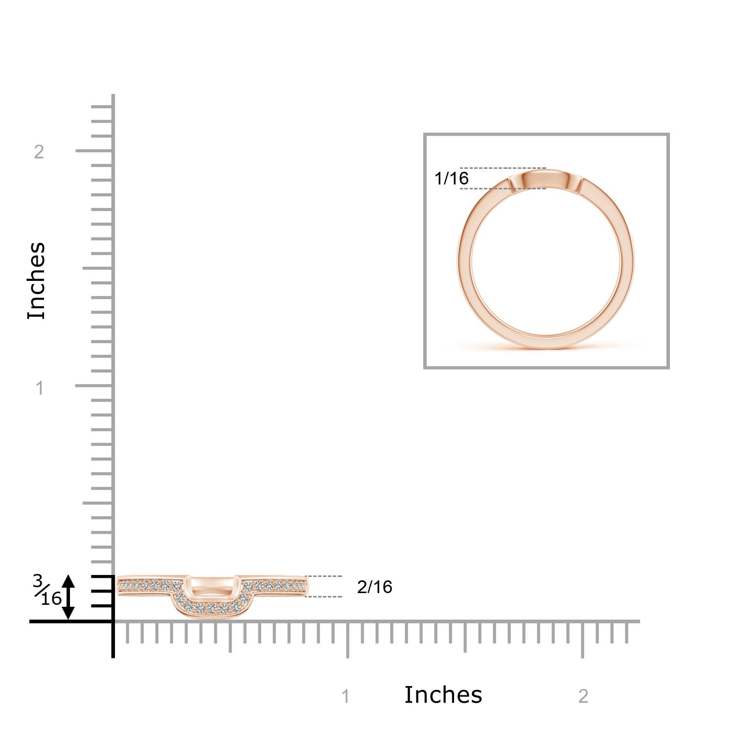 J I2 / 0.14 CT / 14 KT Rose Gold