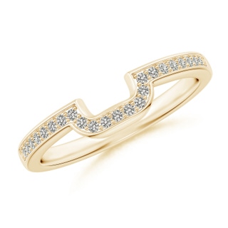1.1mm JI2 Half Eternity Diamond Curved Comfort Fit Wedding Band in Yellow Gold