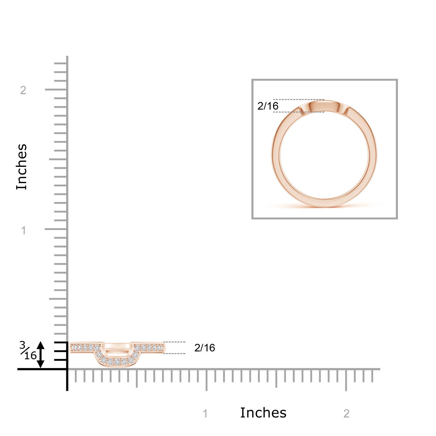 H, SI2 / 0.19 CT / 14 KT Rose Gold