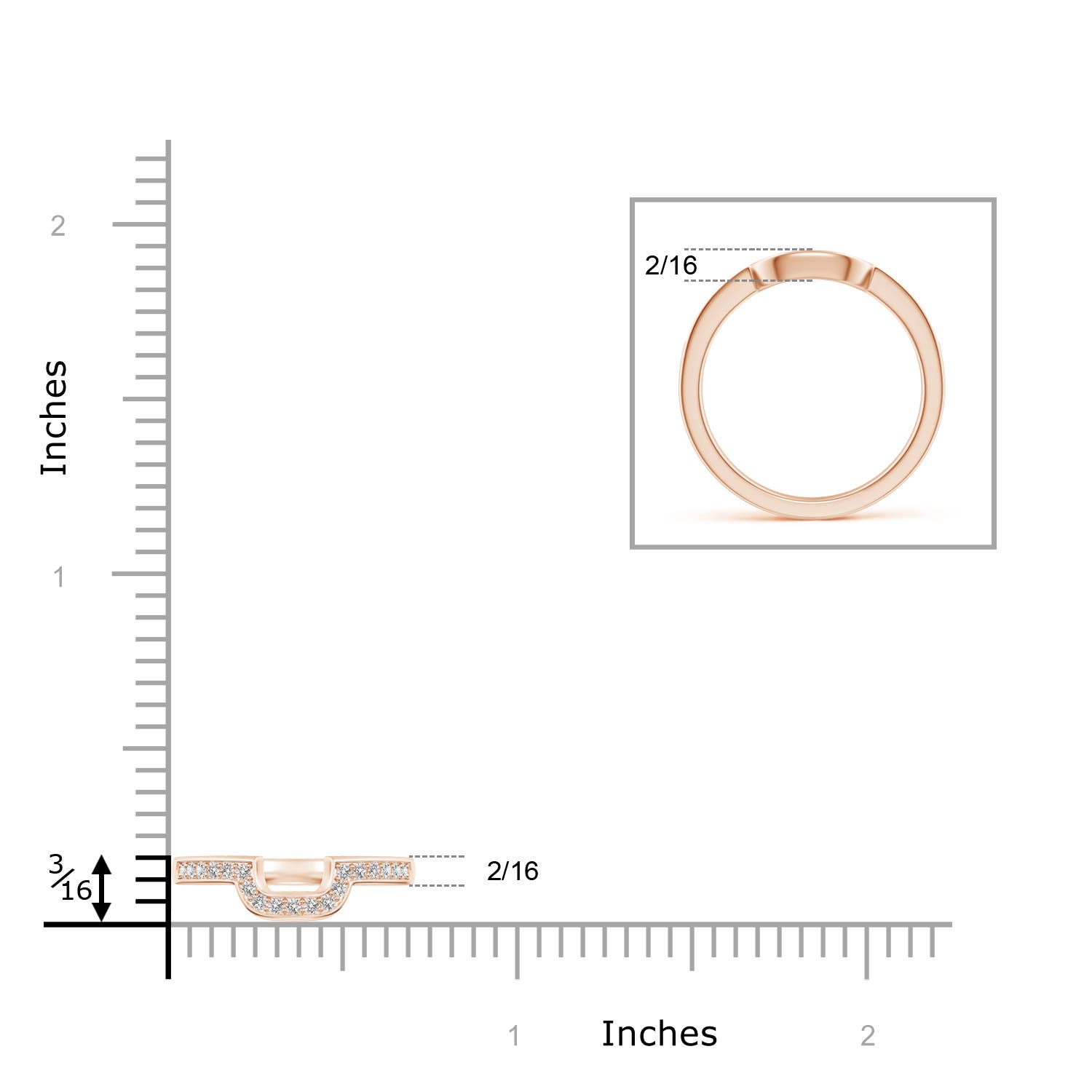 I I1 / 0.19 CT / 14 KT Rose Gold