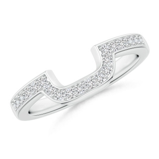1.4mm HSI2 Half Eternity Diamond Curved Comfort Fit Wedding Band in P950 Platinum