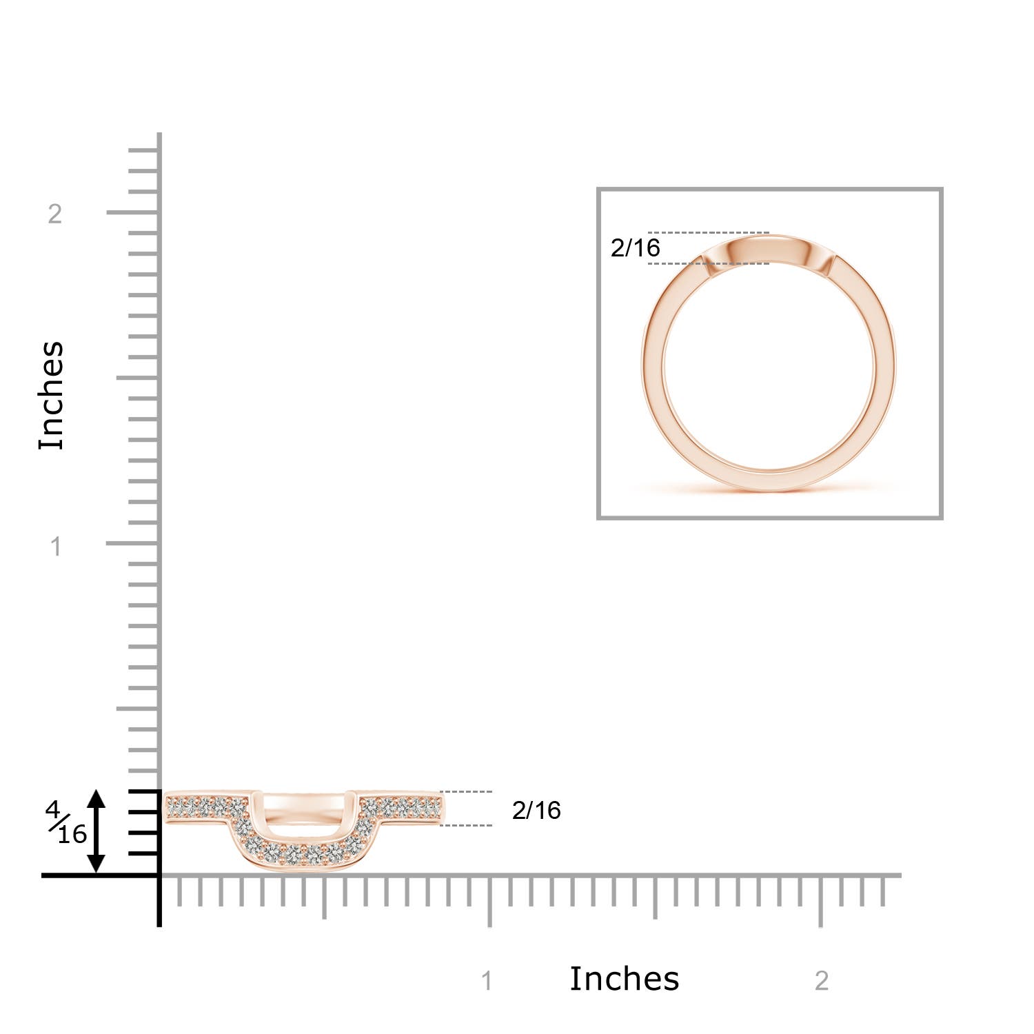 J I2 / 0.24 CT / 14 KT Rose Gold