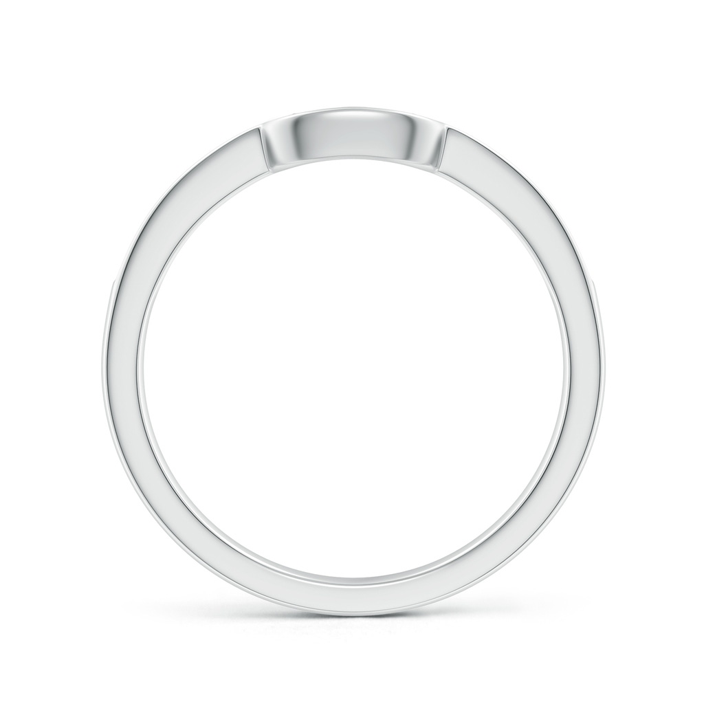 1mm GHVS Half Eternity Diamond Curved Comfort Fit Wedding Band in P950 Platinum Side-1
