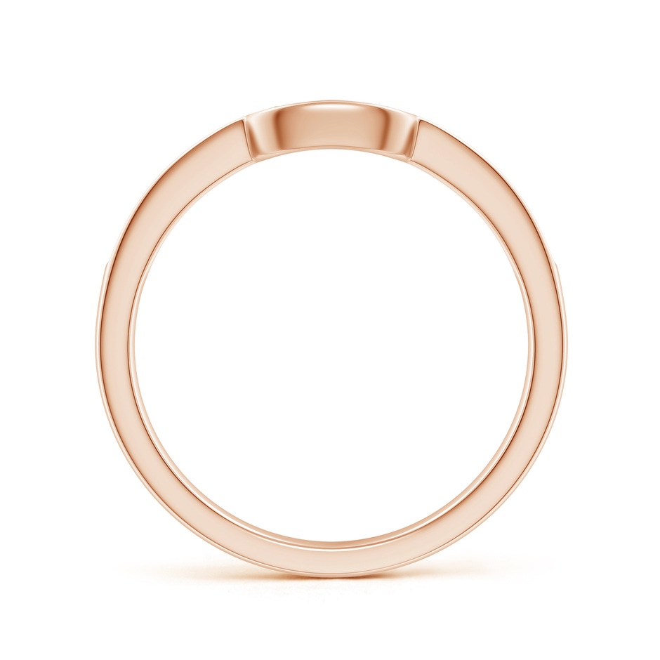1mm JI2 Half Eternity Diamond Curved Comfort Fit Wedding Band in 9K Rose Gold product image