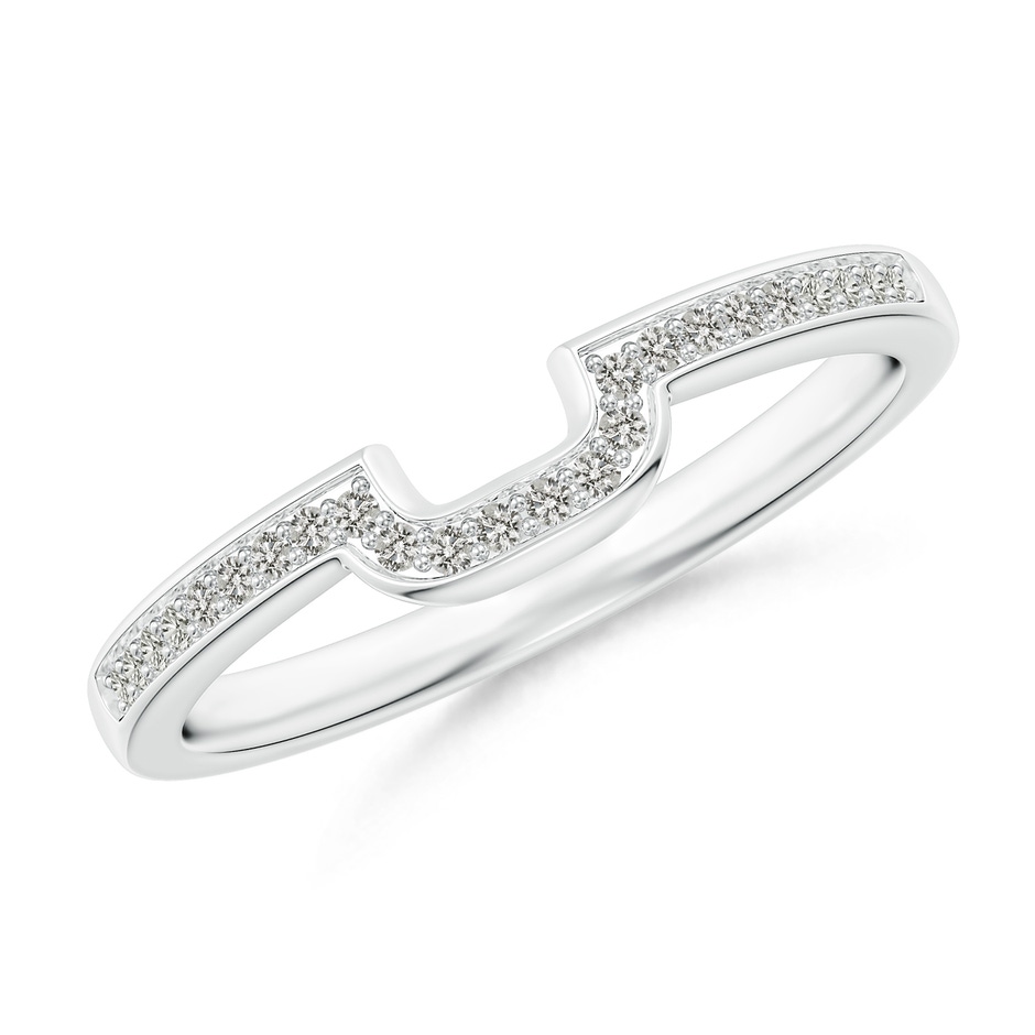 1mm JI2 Half Eternity Diamond Curved Comfort Fit Wedding Band in White Gold 