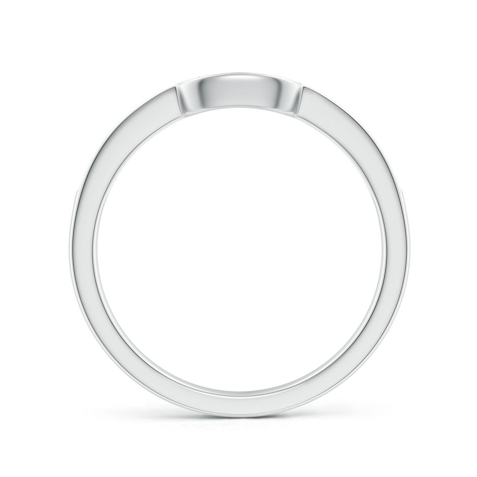 1mm JI2 Half Eternity Diamond Curved Comfort Fit Wedding Band in White Gold side-1