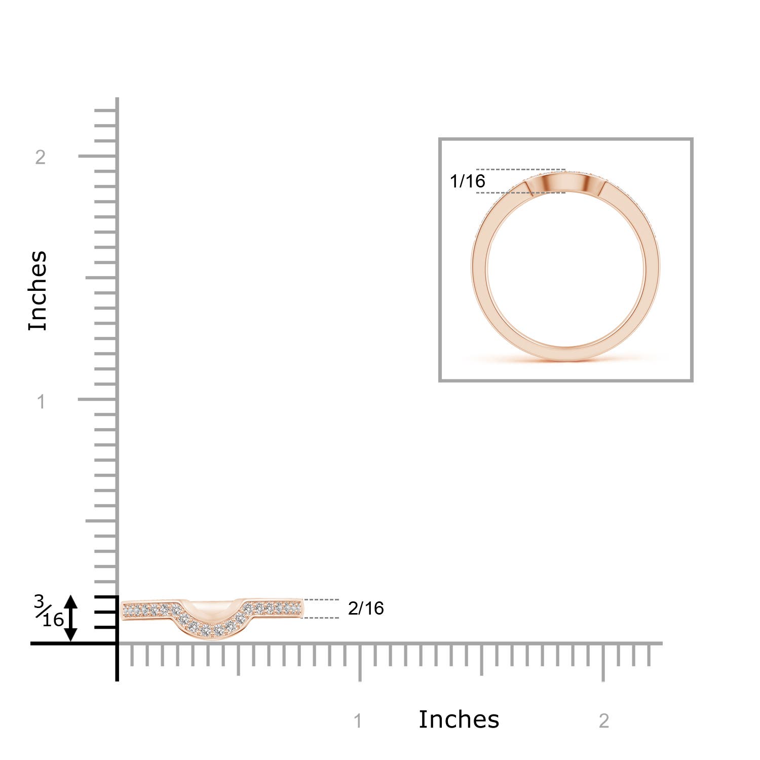 I I1 / 0.18 CT / 14 KT Rose Gold