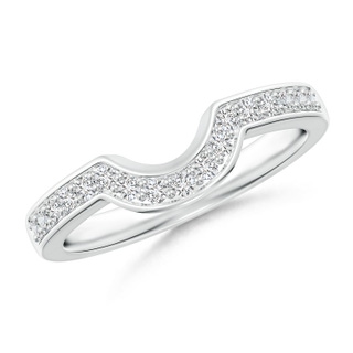 1.5mm HSI2 Pavé-Set Diamond Curved Half Eternity Wedding Band in White Gold