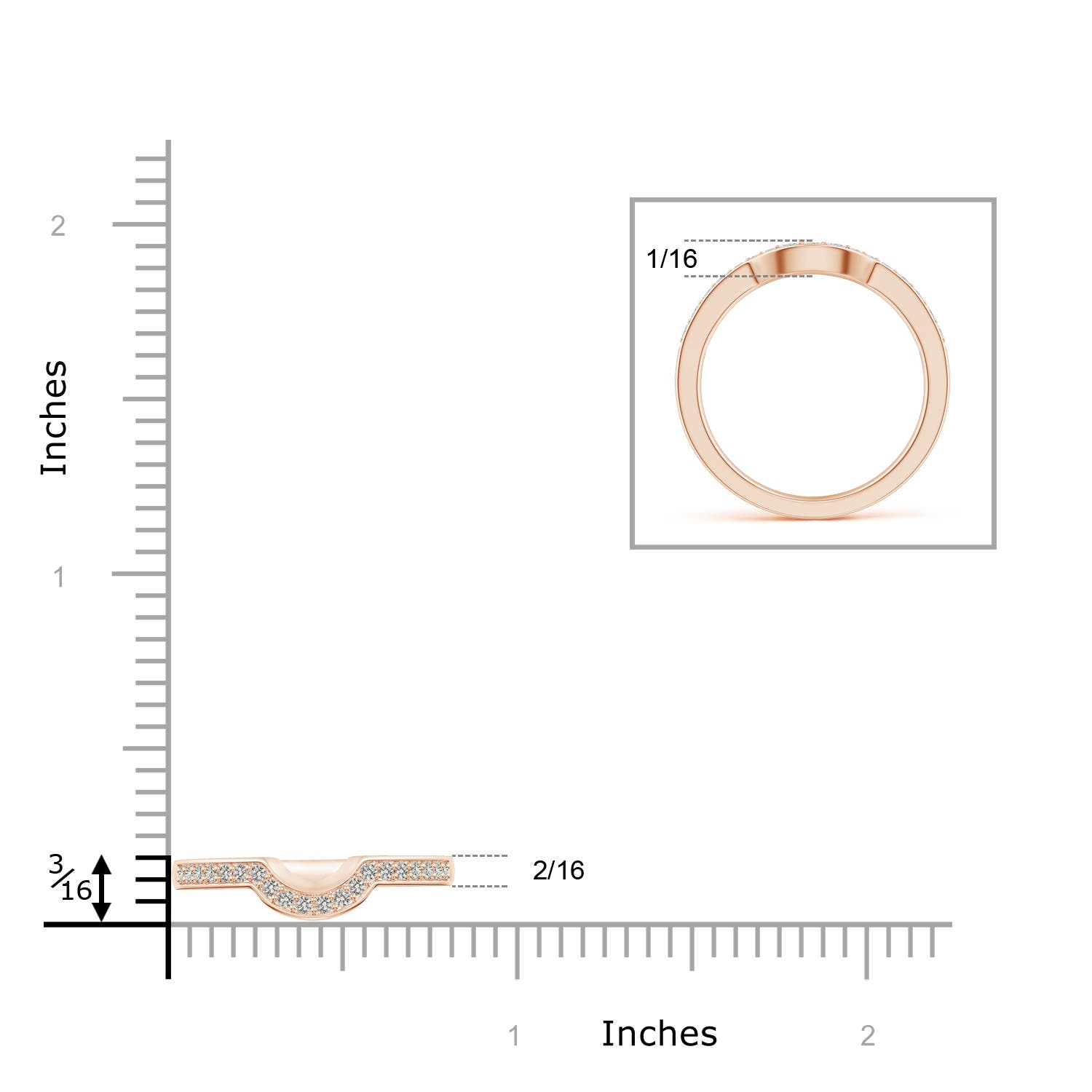 J I2 / 0.24 CT / 14 KT Rose Gold