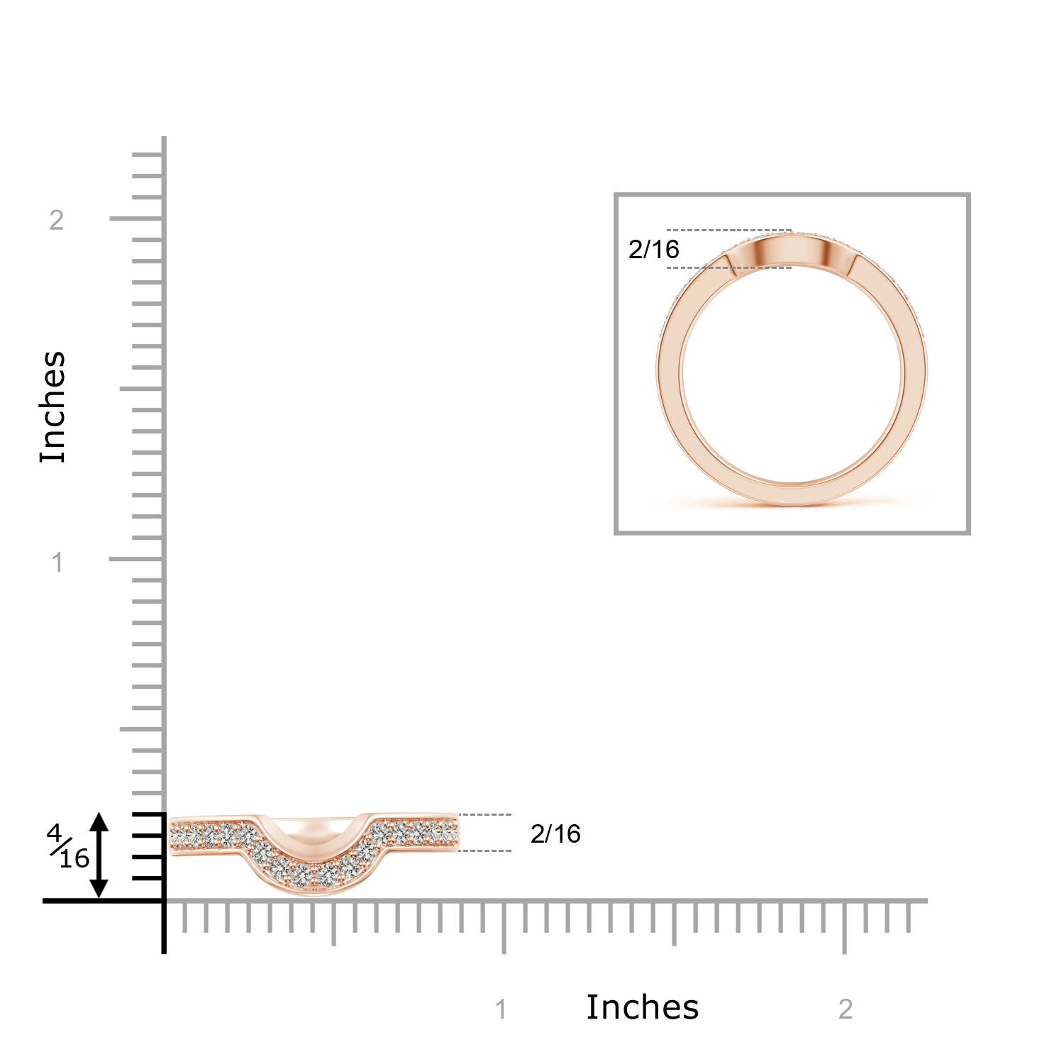 J I2 / 0.32 CT / 14 KT Rose Gold