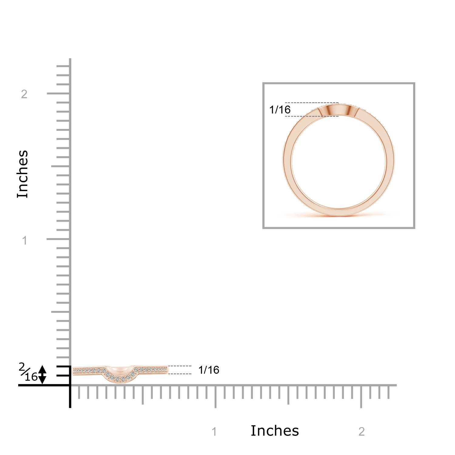 J I2 / 0.12 CT / 14 KT Rose Gold