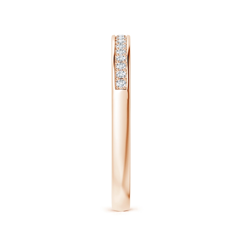 1.2mm GHVS Pave-Set Diamond Half Eternity Wedding Band in Rose Gold side-2