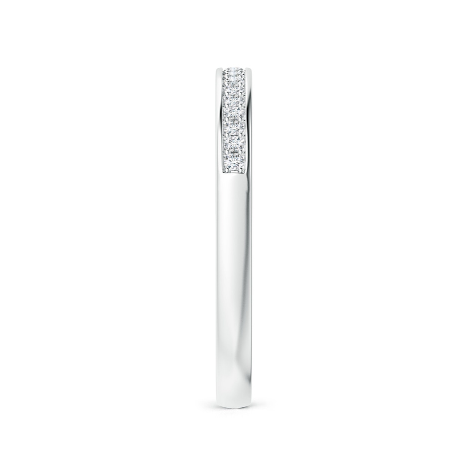 1.2mm GHVS Pave-Set Diamond Half Eternity Wedding Band in White Gold side-2