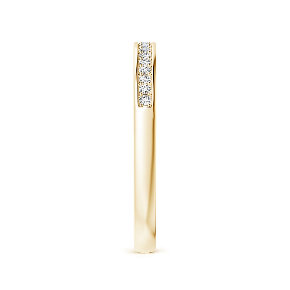 1.2mm HSI2 Pave-Set Diamond Half Eternity Wedding Band in Yellow Gold side-2