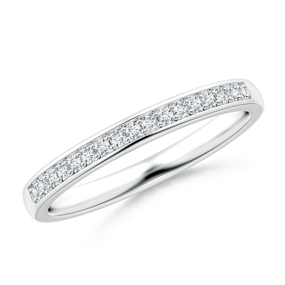 1.3mm GHVS Pave-Set Diamond Half Eternity Wedding Band in P950 Platinum 