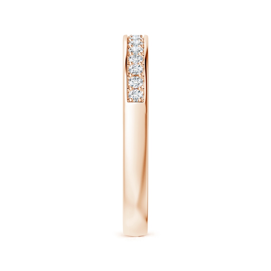 1.5mm GHVS Pave-Set Diamond Half Eternity Wedding Band in Rose Gold side-2