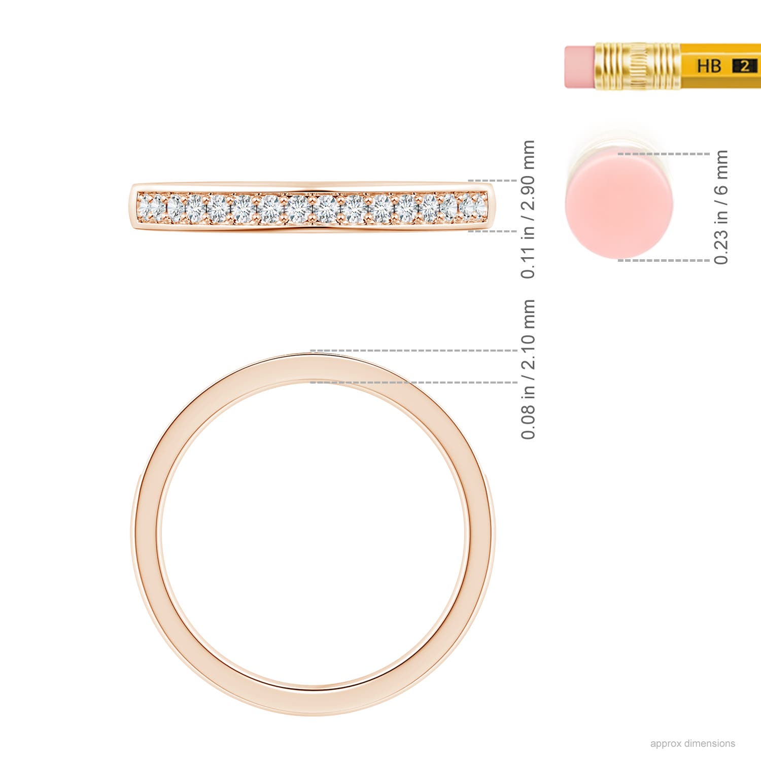 G-H VS / 0.22 CT / 14 KT Rose Gold