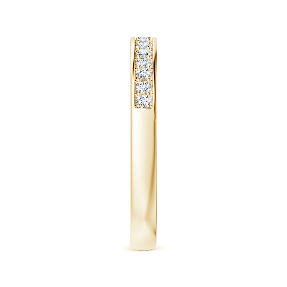 1.5mm GHVS Pave-Set Diamond Half Eternity Wedding Band in Yellow Gold side-2