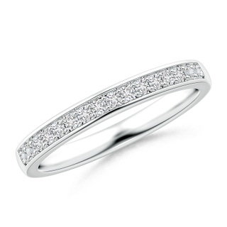 1.5mm HSI2 Pave-Set Diamond Half Eternity Wedding Band in White Gold