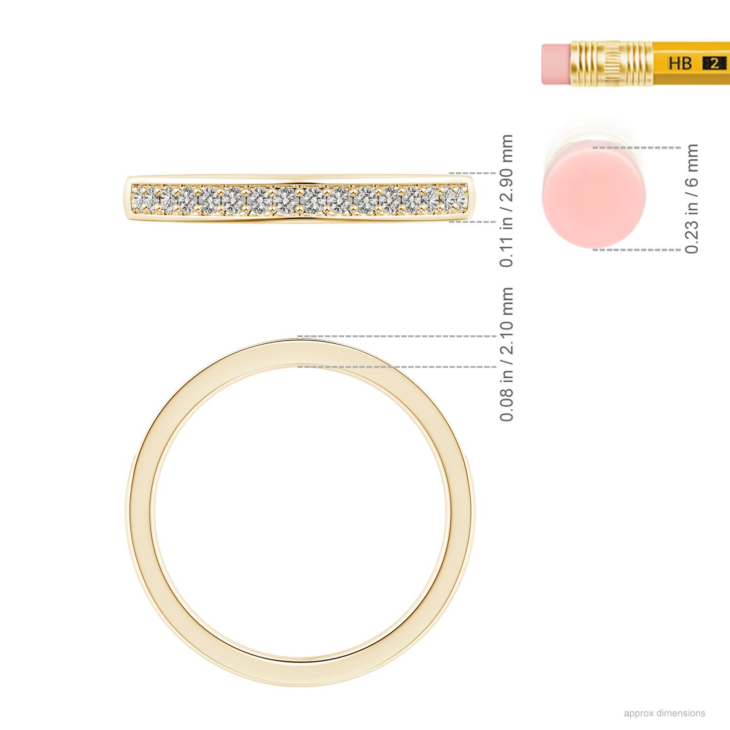 J I2 / 0.22 CT / 14 KT Yellow Gold