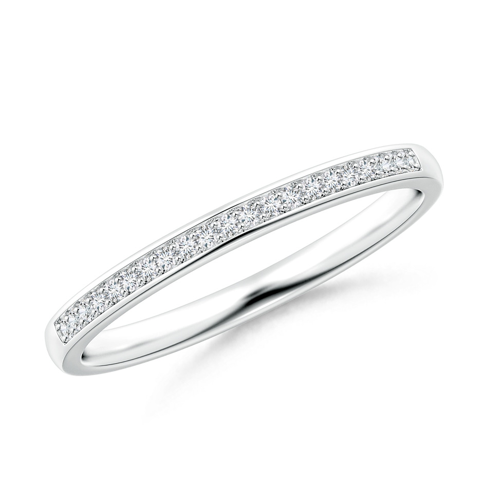 1mm GHVS Pave-Set Diamond Half Eternity Wedding Band in P950 Platinum 