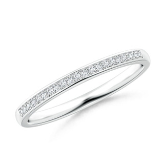 1mm GHVS Pave-Set Diamond Half Eternity Wedding Band in White Gold