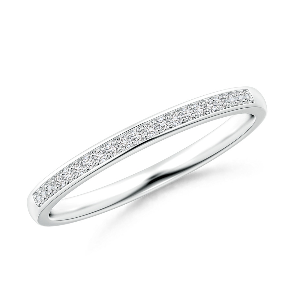 1mm HSI2 Pave-Set Diamond Half Eternity Wedding Band in P950 Platinum 