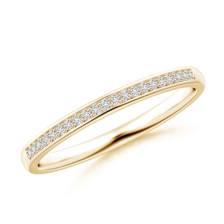 1mm HSI2 Pave-Set Diamond Half Eternity Wedding Band in Yellow Gold