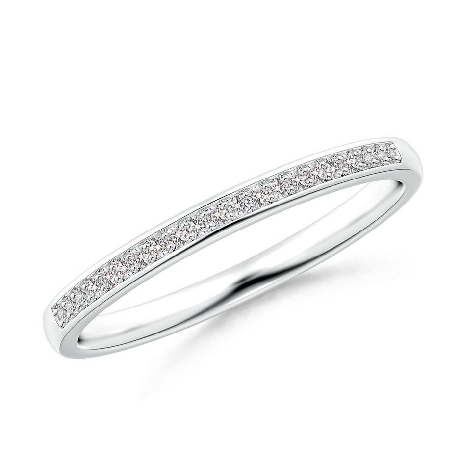 1mm II1 Pave-Set Diamond Half Eternity Wedding Band in White Gold 