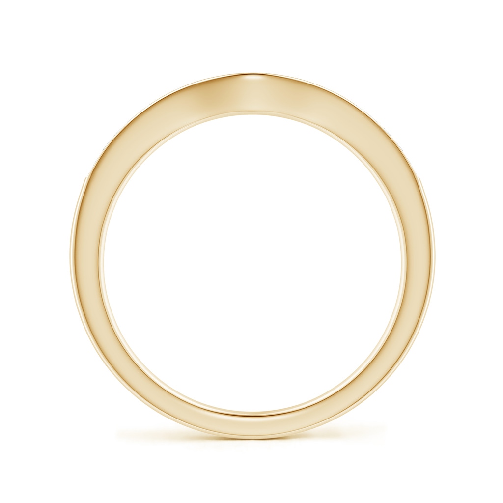 0.9mm GVS2 Pave-Set Diamond Curved Wedding Band in Yellow Gold - side_1