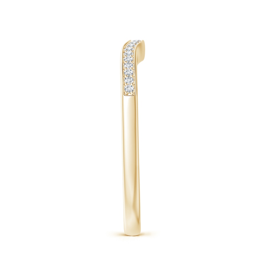 0.9mm GVS2 Pave-Set Diamond Curved Wedding Band in Yellow Gold side-2