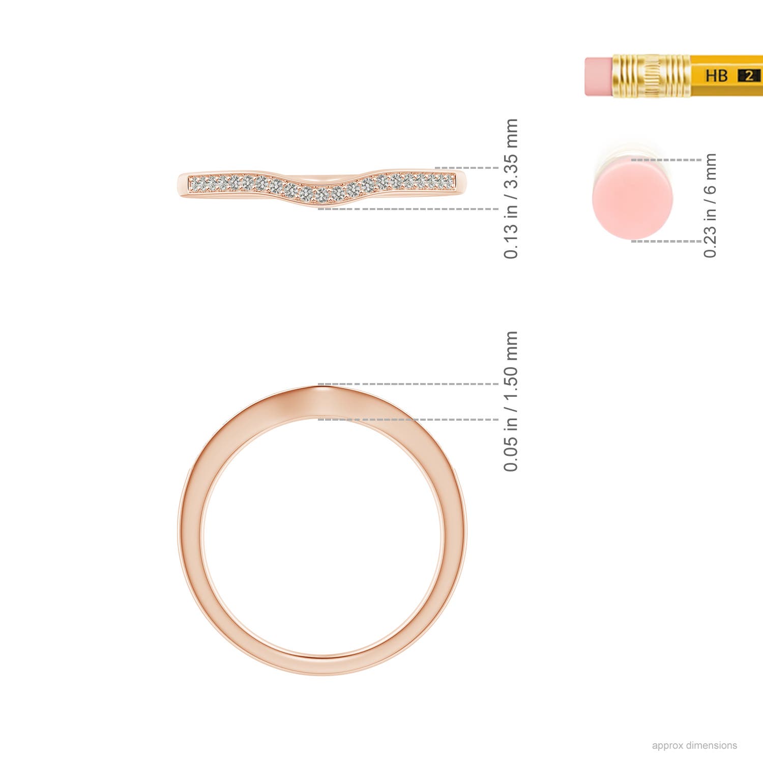 K, I3 / 0.08 CT / 14 KT Rose Gold