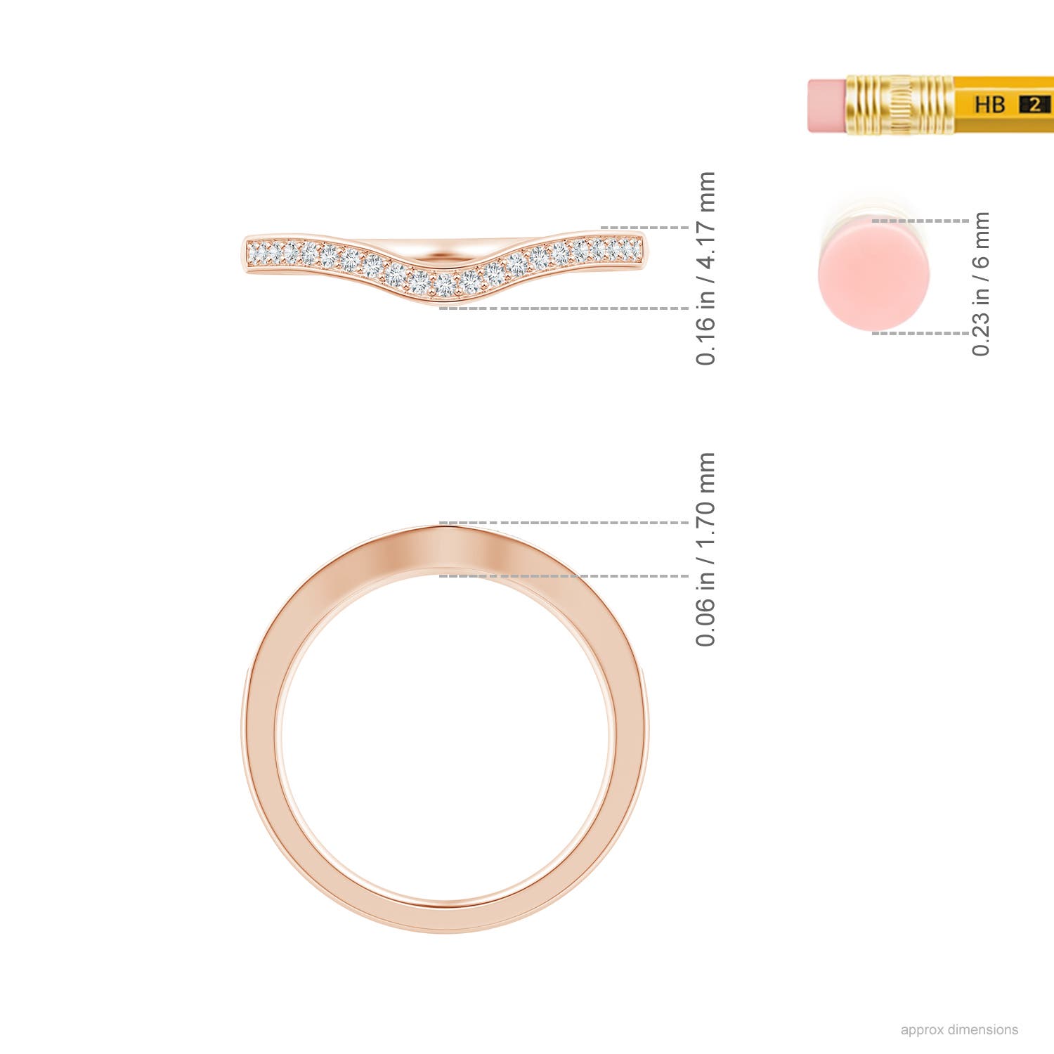 G, VS2 / 0.13 CT / 14 KT Rose Gold