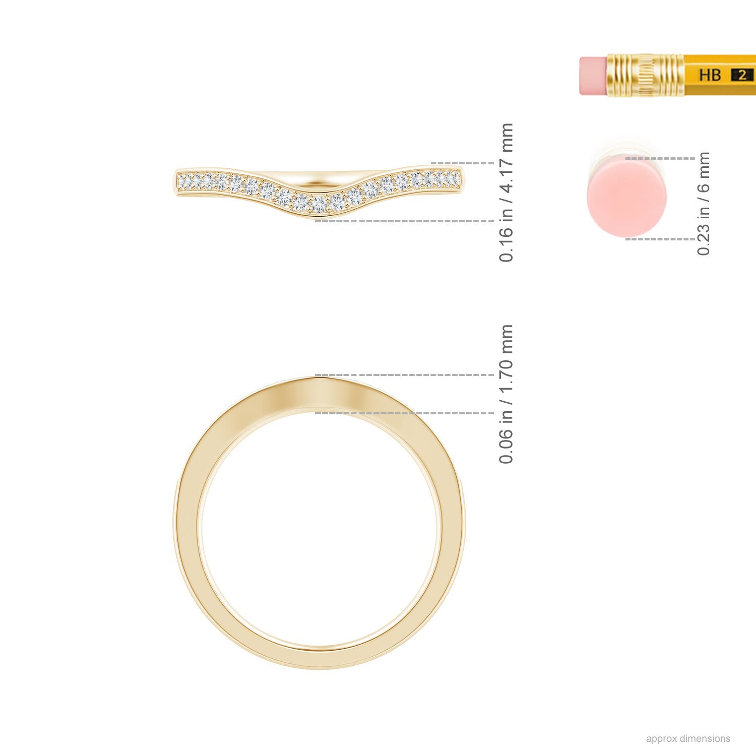 F-G, VS / 0.13 CT / 14 KT Yellow Gold