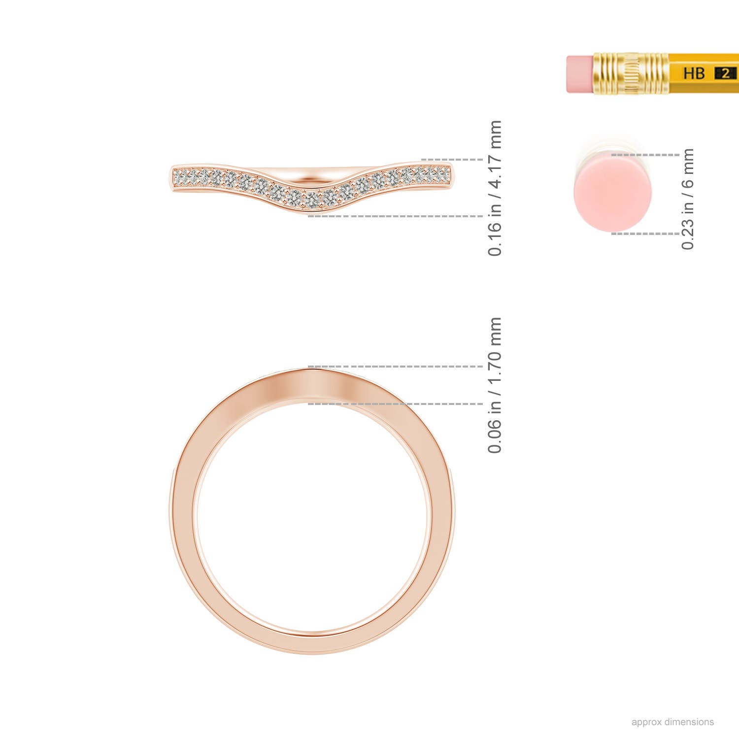 K, I3 / 0.13 CT / 14 KT Rose Gold