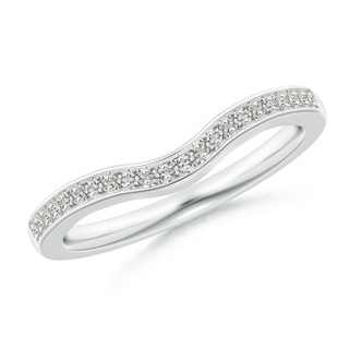 1.1mm KI3 Pave-Set Diamond Curved Wedding Band in White Gold