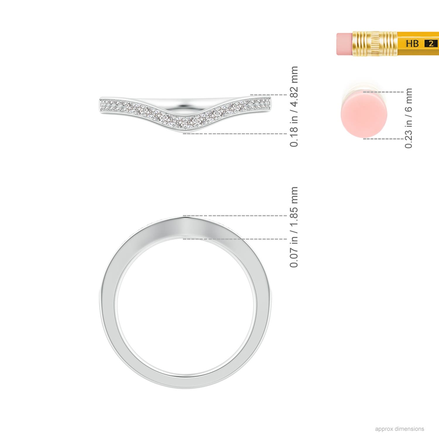 I-J, I1-I2 / 0.18 CT / 14 KT White Gold