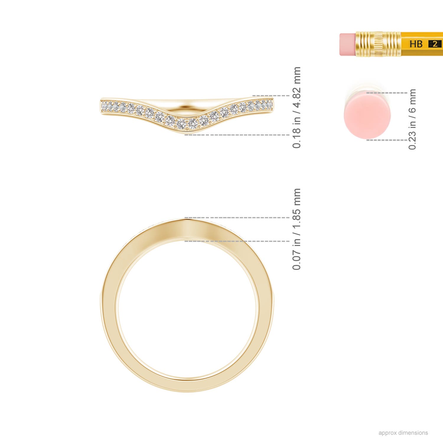 I-J, I1-I2 / 0.18 CT / 14 KT Yellow Gold