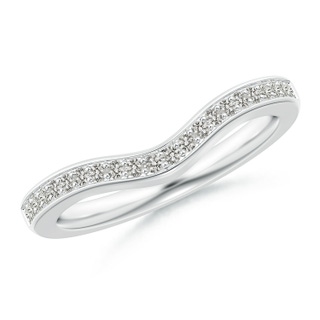 1.2mm KI3 Pave-Set Diamond Curved Wedding Band in White Gold