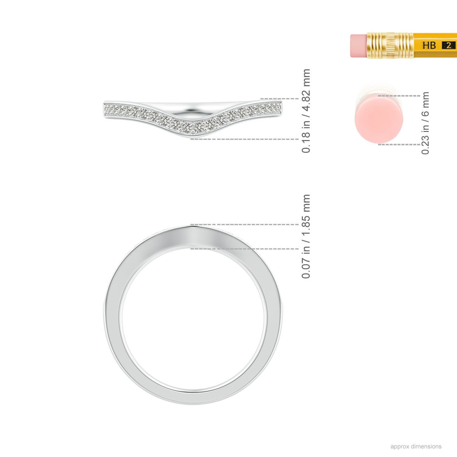 K, I3 / 0.18 CT / 14 KT White Gold