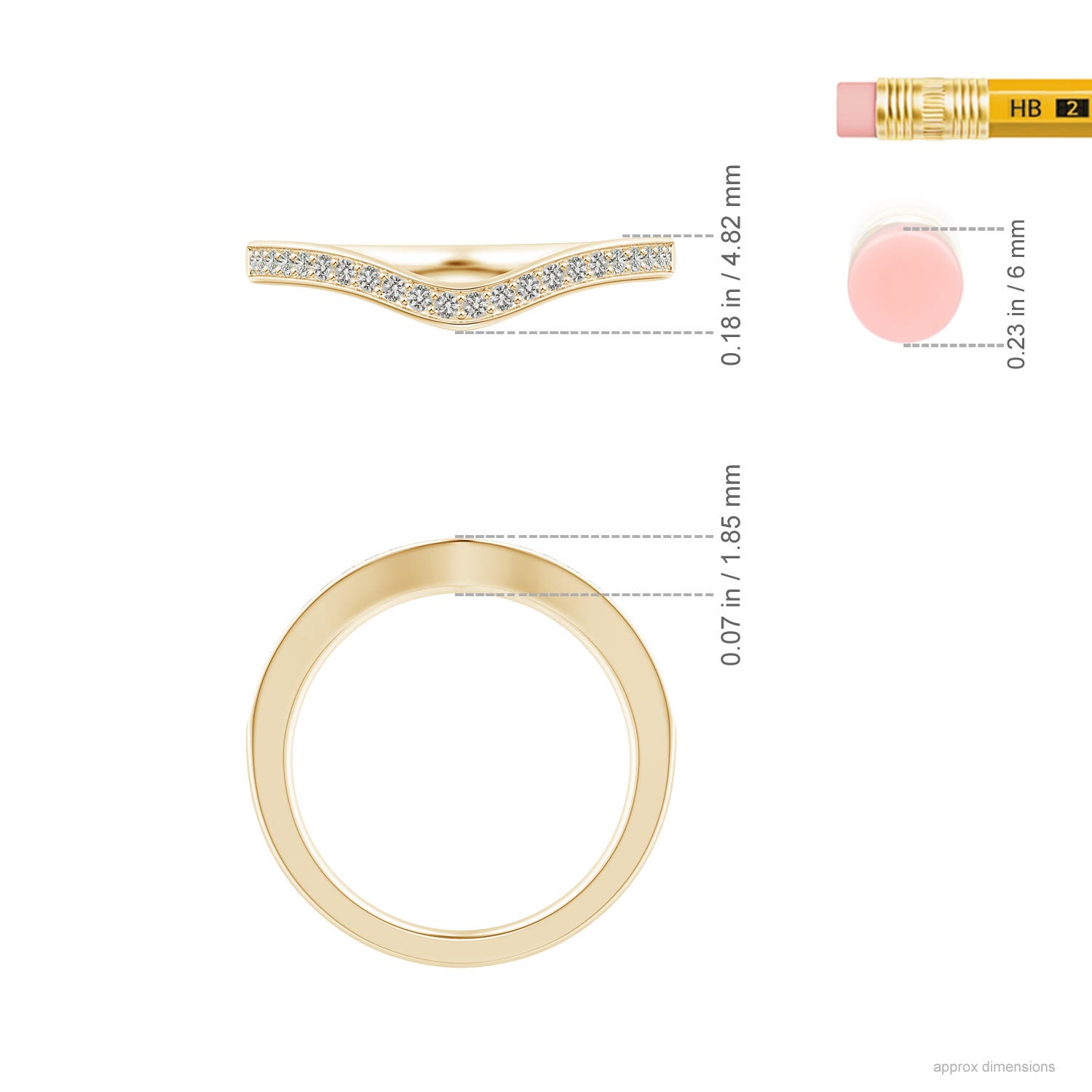 K, I3 / 0.18 CT / 14 KT Yellow Gold