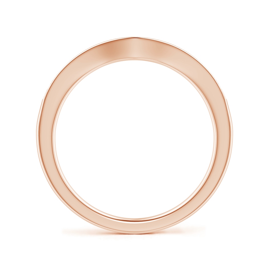 1mm GVS2 Pave-Set Diamond Curved Wedding Band in Rose Gold side-1
