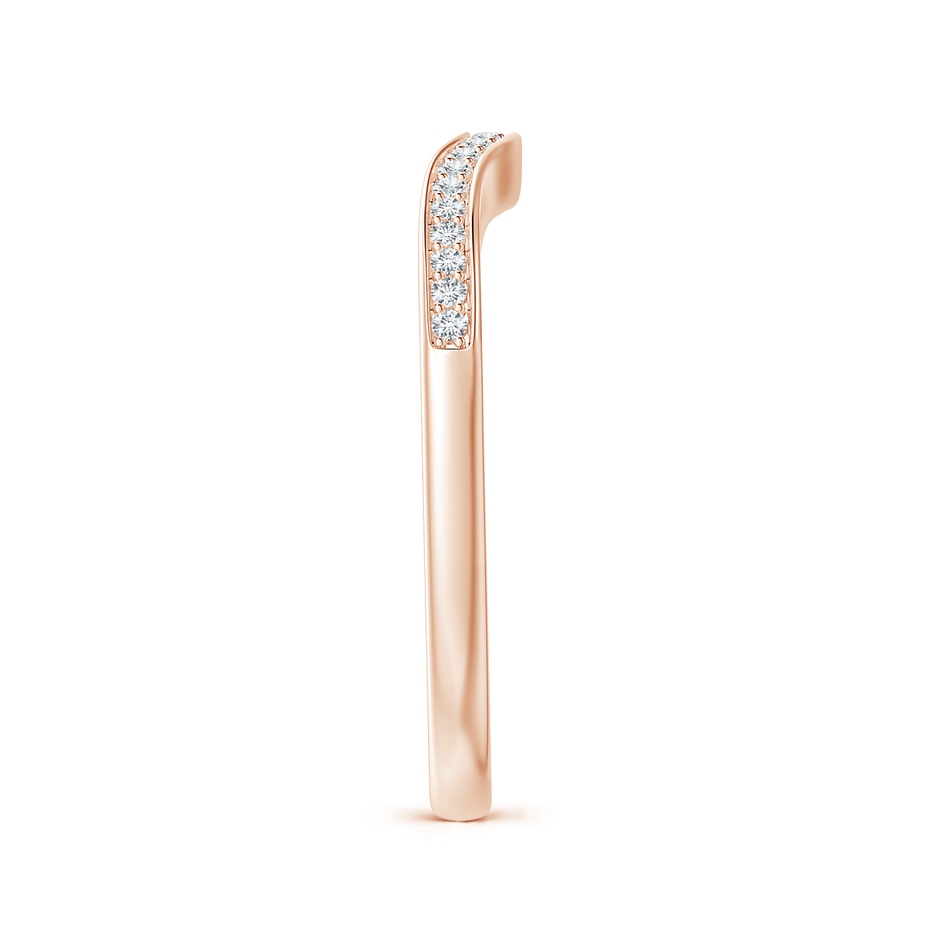 1mm GVS2 Pave-Set Diamond Curved Wedding Band in Rose Gold side-2