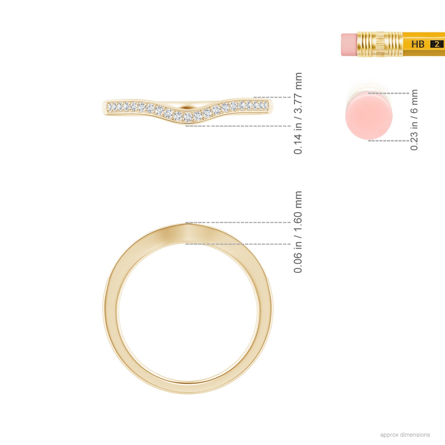 F-G, VS / 0.11 CT / 14 KT Yellow Gold