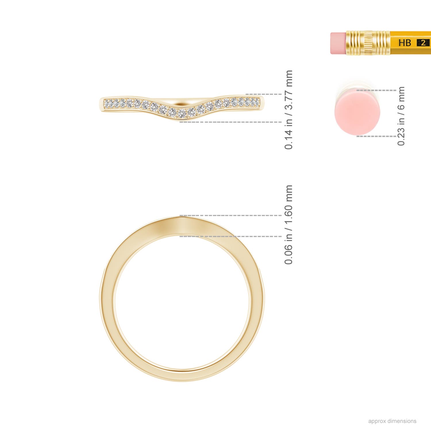 I-J, I1-I2 / 0.11 CT / 14 KT Yellow Gold